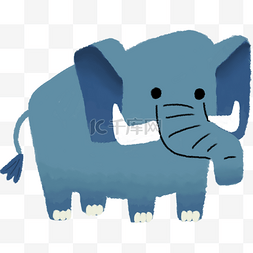 扁平卡通大象图片_卡通动漫手绘动物大象