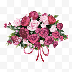 浪漫玫瑰粉色图片_节日里的玫瑰鲜花花束