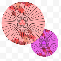 装饰古风油纸伞元素