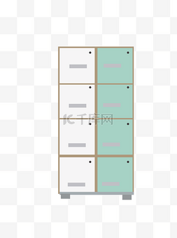 矢量简约图图片_卡通扁平化储物柜矢量设计