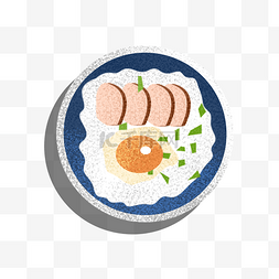 扁平化食物图片_手绘卡通美味米饭