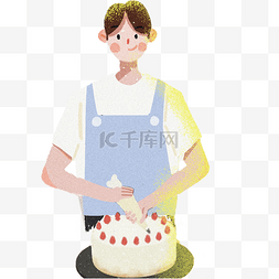 动漫厨师图片_小男孩蛋糕