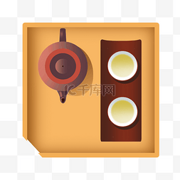 创意手绘茶壶图片_漂亮的茶具中国风