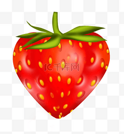 草莓手绘水果图片_红色的草莓手绘插画
