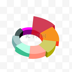 数据图片_商务矢量数据饼状立体分析图