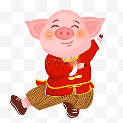 猪猪新年图片_2019新年生肖卡通猪