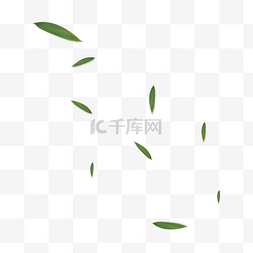 植物图片_手绘端午节漂浮粽叶