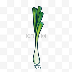 卡通料理图片_大葱蔬菜手绘卡通元素