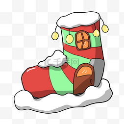 漂亮的圣诞袜子插画