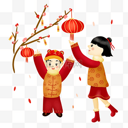 春节图片_春节新年习俗挂灯笼