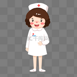 护士扎针扎好几次图片_卡通扁平医生女护士人物