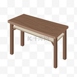 实木家具图片_棕色实木桌子 