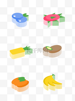 火龙果图片_2.5d图标立体水果常用火龙果矢量