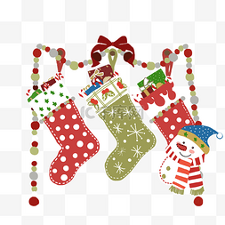 圣诞节活动图片_圣诞节红绿色袜子