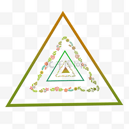 三角形花边图片_花瓣边框三角