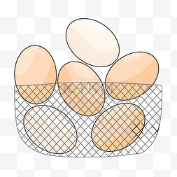 新鲜的鸡蛋食材插画