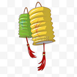 黄色2019图片_手绘卡通2019年春节灯笼