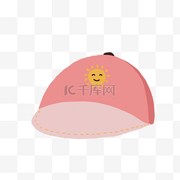 儿童服饰装饰图片_可爱儿童粉色遮阳帽png图片素材