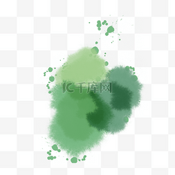 绿色渲染装饰墨圈设计图