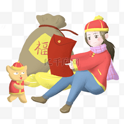 大大的红包图片_手绘春节红包插画