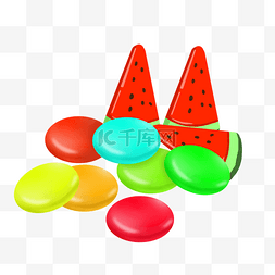 彩色的水果糖插画