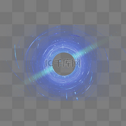 线型光点图片_手绘蓝色动感光圈