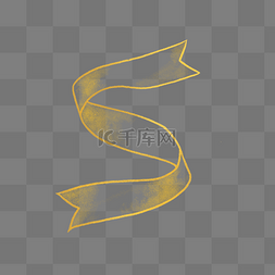 引领潮流图片_一根彩带潮流烫金免抠图