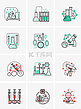 显微镜化学实验打针医疗设备科学科技图标