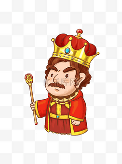 国王的权杖图片_西方卡通拿着权杖的国王