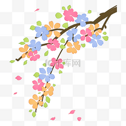 樱花手绘插画装饰