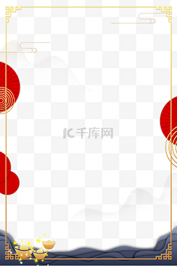 红色喜庆春节海报图片_新年喜庆大气海报边框