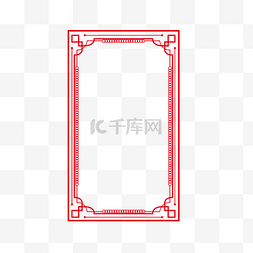 中式方形花纹图片_矢量手绘中式边框
