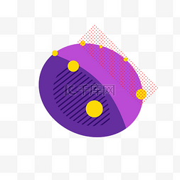 不规则几何活动图片_紫色节日促销装饰图案