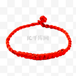 春节图片_一条红色绳子手链