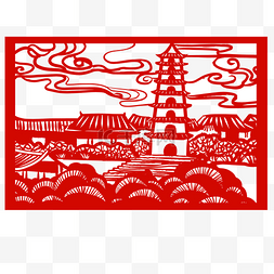 猪年图片_手绘中国风猪年世界名胜古迹风景