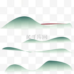 古风山水水墨背景图片_山水水墨矢量插画