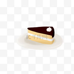 巧克力夹心图片_巧克力奶油蛋糕插画