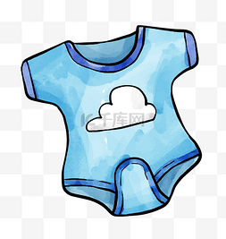 孕妇用品图片_卡通水彩夏天婴儿服装