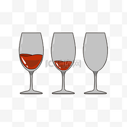 红酒logo图片_三个红酒量依次减少的酒杯