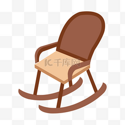 手绘卡通摇摇椅老人椅椅子