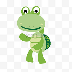 绿色的乌龟卡通可爱