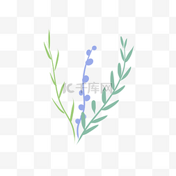 唯美图片_清新手绘水彩植物叶子图案素材