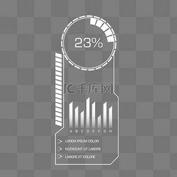 人工智能图表图片_科技感白色圆形边框矢量图