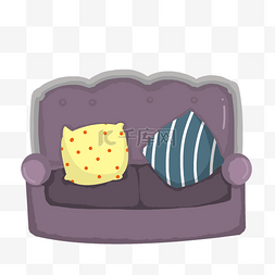 紫色双人沙发家具