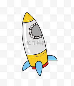 火箭卡通图片图片_外星元素飞碟飞船火箭卡通手绘免