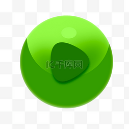 漂亮的按钮图片_绿色的开始按钮插画