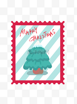 圣诞节贴纸图片_手绘卡通圣诞邮票小贴纸