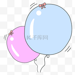 漂浮小气球图片_小清新气球边框元素