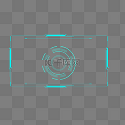 透明文本框图片_蓝色方框线条科技边框