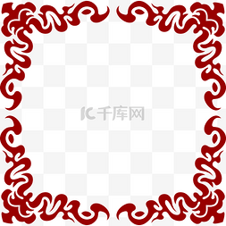 中国节日花纹图片_中国风古典花纹暗红边框